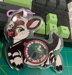 Yummy in my Tummy Finished Keychain